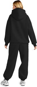 New Design Female Two Piece Sweat <b>Set</b> Long Sleeve Hoodie and Jogger Trousers Fashion Streetwear Comfortable Winter Outfit - Product Image 5