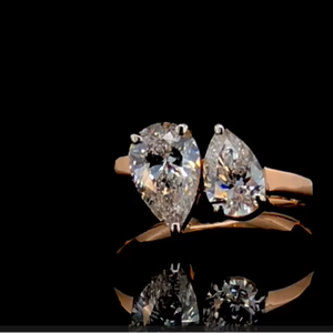 Anillo de Compromiso con Diamante Cultivado en Laboratorio, Corte Pera, 1.5 CT, Certificado IGI - Product Image 2