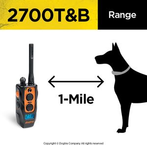Collier de dressage pour chien Dogtra 2700T&B longue portée 1 mile avec télécommande et bip sonore pour 1 chien - Product Image 3