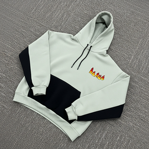 เสื้อฮู้ดผู้ชายผ้าฟลีซสโตนวอชแบบสวมใส่สบายทรงปกติ คอตตอน 100% ตัดเย็บแบบไหล่ตก สีพื้น สำหรับขายส่งช่วงฤดูหนาว - Product Image 1