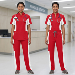 100% Polyester Cotton Nursing <b>Scrubs</b> <b>Set</b> / Nurse Medical <b>Scrubs</b> Shirts | Nursing <b>Scrubs</b> Pant \ Nurses Hospital Uniform - Product Image 3