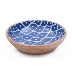 Cuencos de cerámica hechos a mano con borde de madera y diseño de tomate rojo y hojas a precios económicos - Product Image 3