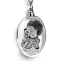 Collier en cristal transparent pour gravure laser 3D, pendentif personnalisable, bijoux sur mesure