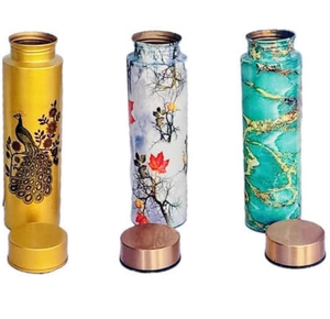 Enamel Printed <b>Copper</b> <b>Water</b> <b>Bottle</b> Stylish Enamel Different 3 <b>Bottle</b> Hydration <b>Copper</b> <b>Water</b> <b>Bottle</b> - Product Image 1