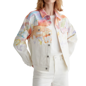 เสื้อแจ็คเก็ตยีนส์ทรงทรัคเกอร์แบบลำลองสำหรับผู้หญิง สไตล์หรูหรา ผ่านการซักแล้ว เหมาะสำหรับฤดูร้อน ฤดูใบไม้ร่วง และฤดูหนาว - Product Image 2