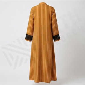 2025 OEM Kimono Abaya pour femmes musulmanes, en tissu polyester épais, doux et très extensible, col en V, manches longues, pour fêtes, Ramadan, mariages - Product Image 2