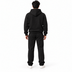 Hot Sale Fleece Tracksuit Oversized Hoodie Wide Leg Jogger <b>Set</b> Lightweight Winter Streetwear Casual <b>Loungewear</b> Solid 2 1 Design - Product Image 3