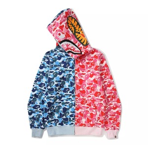 เสื้อฮู้ดดี้ผู้ชายผ้าเทอร์รี่หนา 500 กรัม ซิปคู่ ล้างสีแบบแอซิดวอช แต่งลายขาดแบบดิสเทรส ประดับคริสตัล สไตล์ใหม่ - Product Image 1