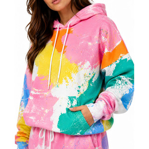 Ensemble de survêtement décontracté pour femme, personnalisé, 2 pièces, en molleton de coton, comprenant un sweat à capuche et un pantalon de jogging, idéal pour l'hiver - Product Image 3