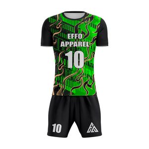 Maillot et Short de Football Personnalisables en Polyester Respirant Imprimé par Transfert Thermique – Fabriqués au Pakistan – Créez Votre Propre Design d'Équipe - Product Image 2