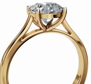 Joyería de Diamantes de 0.300 Quilates, 1 Piedra, Oro Sólido Genuino de 9k, 14k, 18k, Oro Amarillo, Rosa y Blanco, Anillo Solitario, Joyería Fina de Alta Calidad - Product Image 1