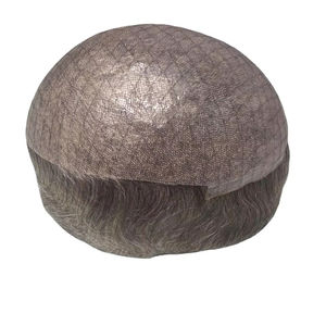 Toupee y Peluca de Cabello Humano Gris de Piel Fina, 100% Cabello Remy Indio, Rizado Kinky Yaki, Calidad Premium, Taz Hair Bangladesh, Trama Única - Product Image 4