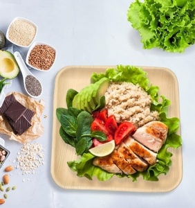 Heavy Duty Areca Palm Leaf 7 Inches Square Disposable Plates Modern Design for Salad Bars Meal Prep Catering Services Parties - Product Image 5