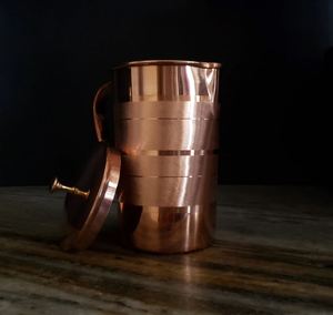 Ensemble de carafes en cuivre artisanal avec verres – Fournisseur d'exportation premium Inde - Product Image 3