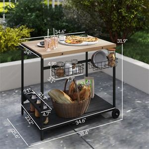 Carrello Griglia Pieghevole in Acciaio per Campeggio, Escursionismo e Giardino - Product Image 3