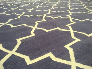 Hand Woven Fine Cotton Kilim Punja Dhurrie-Reversible Durable PET Friendly & Stain Resistant - Product Image 3