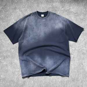 T-shirt en toile personnalisé avec logo, coupe classique, effet délavé, respirant, séchage rapide, col rond, 220 g/m², 100 % coton, poids lourd, pour homme - Product Image 4