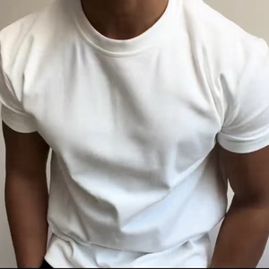เสื้อยืดคอกลมแขนสั้นทรงหลวมสไตล์วินเทจสำหรับผู้ชาย ผ้าหนา 240 กรัม ไม่มีลายปัก ทรงเข้ารูป - Product Image 5