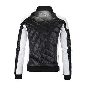 Veste en cuir PU de haute qualité pour hommes, style patchwork, grande taille 5XL, nouvelle collection, style moto, Europe et Amérique - Product Image 3