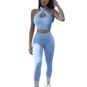 YISHENHON - Conjunto Deportivo de 5 Piezas para Mujer, Sin Costuras, de Secado Rápido, Ajustado, Antideslizante, de Cintura Alta, para Yoga, Fitness, Gimnasio y Actividades al Aire Libre - Product Image 1