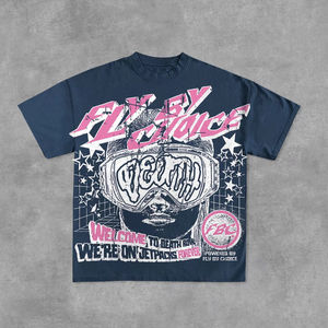 Camisetas de Alta Calidad 100% Algodón para Hombre, Estilo Veraniego, Transpirables, Holgadas, Estilo Urbano, Largas, con Estampado Personalizado - Product Image 4