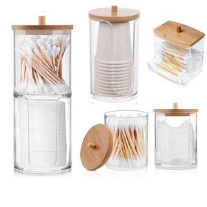 Contenants de stockage alimentaire en verre avec couvercles en bois, forme cylindrique, hermétiques, sans BPA, utilisables au micro-ondes, faits à la main, pour la cuisine, design bohème - Product Image 5
