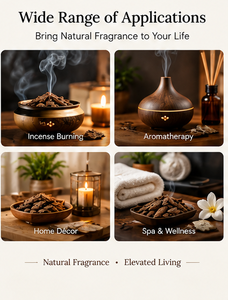 Bâtonnets d'encens en copeaux d'agarwood 100% naturels de qualité supérieure, riches en résine, aromatiques, pour l'aromathérapie au parfum bois de santal, Bakhoor de haute qualité - Product Image 1