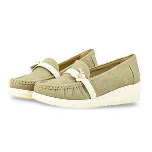 WN4359 Mehndi Mocasín Pisos Mujer Cómodo Diseño Inspirado en India - Product Image 3