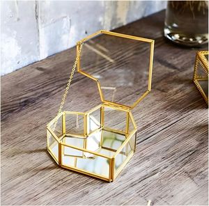 Metal And Glass Jewelry Box With Elegant Finish For Wedding Decorations And Luxury Gift Packaging - Product Image 4