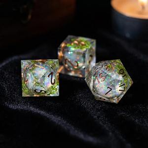 Jeu de dés en résine de qualité professionnelle, dés polyédriques équilibrés en résine pour les tournois, dés de jeu de table Dungeons and Dragons - Product Image 2