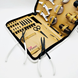 Kit de herramientas de extensión de cabello blanco y negro para estudiantes Todas las herramientas esenciales para I Tip Hair Logotipo personalizado Herramientas de peluquería - Product Image 4