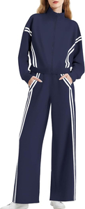 Ensemble de survêtement tricoté pour femme, design personnalisé, coupe ajustée, vêtements de sport de luxe, tenue décontractée douce pour femme, legging de jogging, ensemble de survêtement - Product Image 3