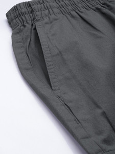 Pantalon cargo gris pour homme, taille élastique avec cordon de serrage, plusieurs poches, style décontracté, toile respirante, style printemps, pantalon cargo personnalisé - Product Image 5