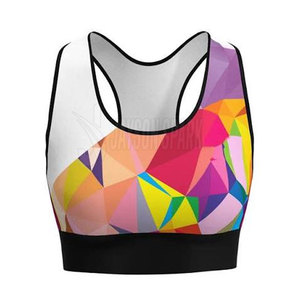 Sujetador Deportivo Sublimado de Marca Privada, Diseño Personalizado, Impresión Digital Frontal, Transpirable, Elástico, Soporte Medio, Ropa Deportiva para Gimnasio - Product Image 2