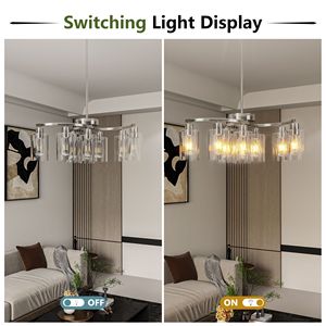 Lampadario Moderno a 9 Luci Stile Industriale Rustico per Sala da Pranzo, Altezza Regolabile, in Nichel Spazzolato e Vetro, per Sospensione Sopra Tavolo - Product Image 2