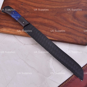 Hand Forged Oxide Coated Stainless Steel <b>Bread</b> <b>Knife</b> 15 Inches Full Tang OEM ODM Available Customizable with Leather Sheath - Product Image 3