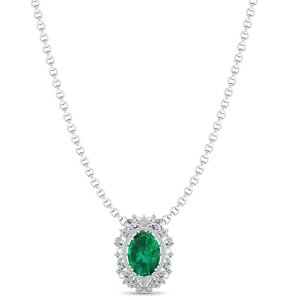REYES New Design Fine Jewelry Luxury 14K 18K <b>Solid</b> <b>Gold</b> Moissanite <b>Pendants</b> Oval Cut 11.67 Carat Emerald Gemstone <b>Pendants</b> - Product Image 1