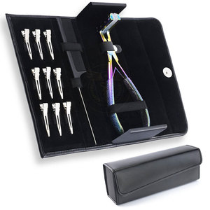 Kit d'outils pour extensions de cheveux en acier inoxydable QORVEX INSTRUMENTS, comprenant des pinces pour extensions adhésives, 9 pinces de sectionnement et un peigne à queue de rat - Product Image 5