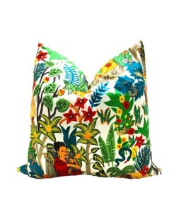 Trending Design Kahlo Print Wholesale Indian Square Character Kahlo Figure 100 % Cotton Fabric Kantha Pillow <b>Sofa</b> Cushion <b>Cover</b> - Product Image 1