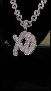 Custom VVS Moissanite Hip Hop <b>Pendant</b> 925 Sterling <b>Silver</b> <b>Initials</b> Name High Quality Iced GRA Certified Unisex Charms - Product Image 2