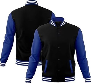 premium OEM ODM custom baseball varsity <b>jacket</b> wool <b>leather</b> letterman <b>jacket</b> custom embroidery chenille patch team <b>jacket</b> school - Product Image 1