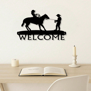 CIFbuy Tableros Decorativos de Pared con Letras Bordadas Estilo Vintage Occidental para Sala de Estar, Entrada, Dormitorio, TikTok - Product Image 2