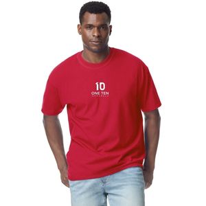 เสื้อยืดผู้ชายสีแดงเชอร์รี่ รุ่นแม็กซ์เวท ผ้าคอตตอนพรีเมียมเนื้อหนา ทรงโอเวอร์ไซส์ คอกลม แขนสั้น สไตล์ลำลอง - Product Image 2
