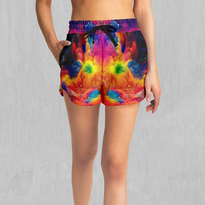 Shorts de sport pour femmes en polyester 100% sublimé, personnalisables avec logo OEM, respirants et à séchage rapide, pour le basketball. - Product Image 1