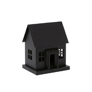 Portavelas de hierro vintage hueco de moda, estilo casa embrujada, para velas de té - Product Image 1