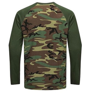 T-shirt à manches courtes camouflage pour homme, coupe classique, décontracté, respirant, 100% coton jersey, tissu tricoté, imprimé numérique - Product Image 2