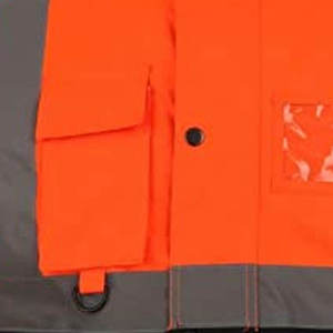 Men's High Visibility Construction <b>Worker</b> Safety <b>Jacket</b> Nylon Reflective Workwear Style Safety <b>Jacket</b> - Product Image 6