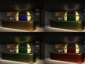 Juego de Bar Moderno de Lujo Zenith 2026 con Iluminación LED, Mueble de Barra con Marco de Madera para Sala de Estar, Apartamento, Villa - Product Image 4