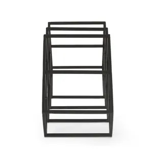 Elegante Soporte de Metal Hecho a Mano para Botellas, Exhibidor de Vino Moderno para el Hogar o Bar, Soporte Artístico de Metal para Botellas, Elegante Porta Vino - Product Image 3