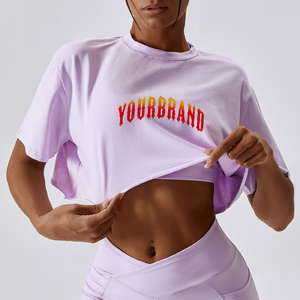 Nueva Llegada de Camisetas Cortas de Verano para Mujer, Diseño Estampado, 100% Algodón, Ecológicas, Transpirables, Moda Urbana, Precio Económico - Product Image 5